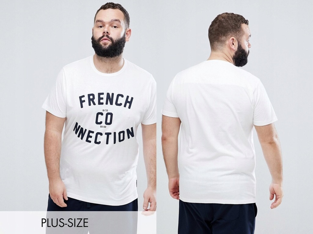 French Connection PLUS - T-shirt z logo 4XL/60