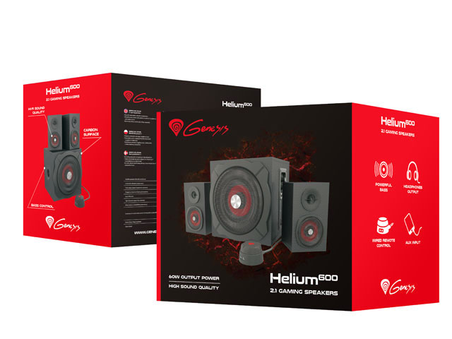 Купить Динамики 2.1 для компьютера Genesis Helium 600 60W: отзывы, фото, характеристики в интерне-магазине Aredi.ru