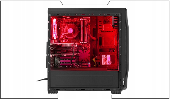 Купить Игровой корпус GENESIS TITAN 750 RED 4-FAN WINDOW: отзывы, фото, характеристики в интерне-магазине Aredi.ru