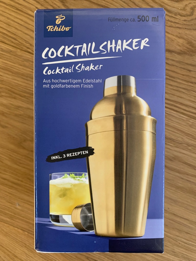 TCHIBO COCTAIL SHAKER - nowy, ZLOTY !!!