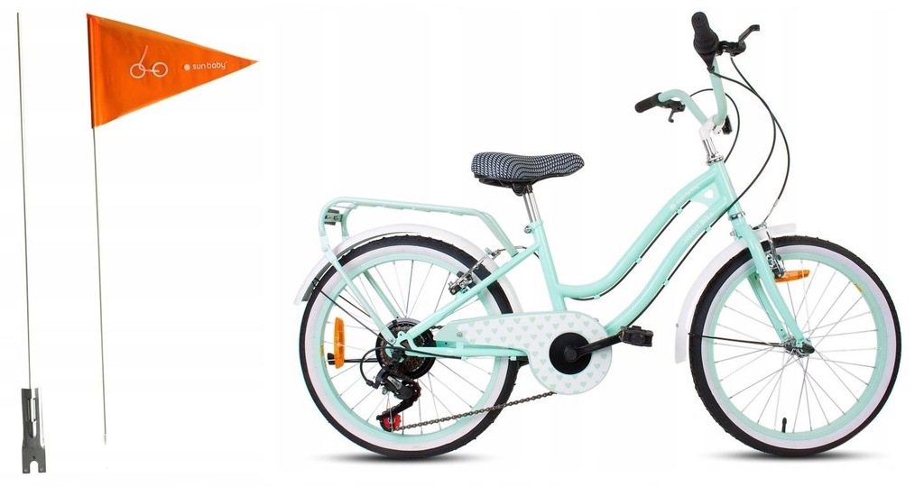 Rower heart bike bmx dziecięcy 20 cali + FLAGA 13515111578