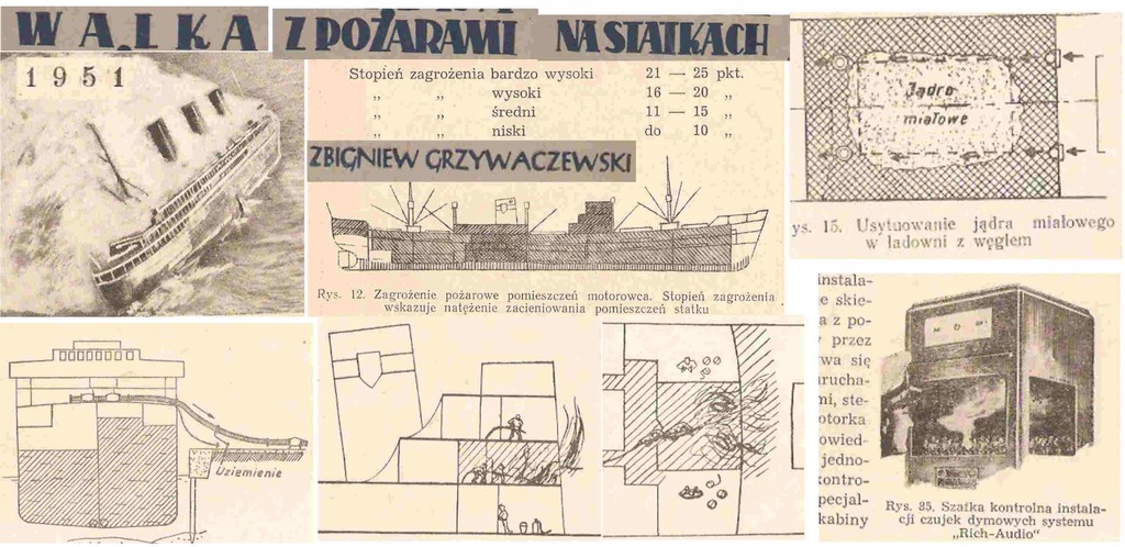 STRAŻ POŻARNA --- POŻARY NA STATKACH --- 1951