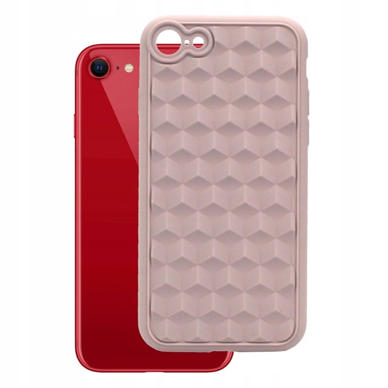 Etui 3D Cube do Apple iPhone 7/ 8/ SE2/ SE3 brązow Case Pokrowiec
