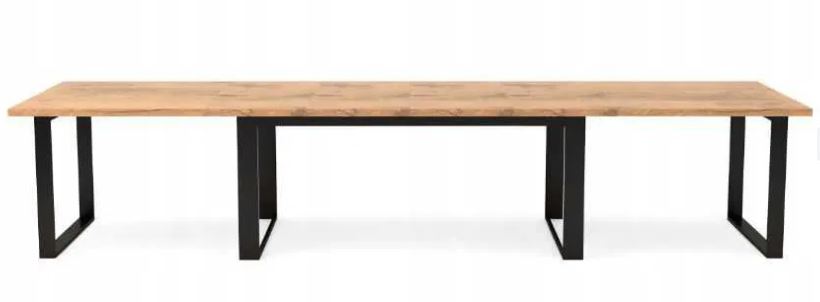 Stół dębowy 200/500 rozkładany loft dąb craft