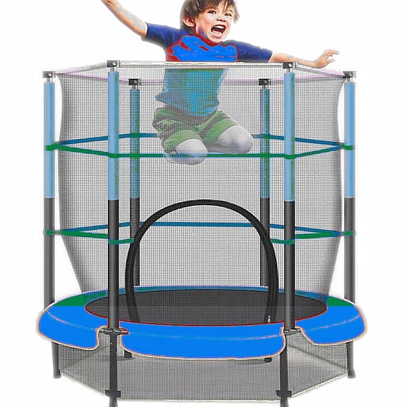 DOMOWA trampolina POKOJOWA dla dzieci NA ZIMĘ ŚWIĘTA 140cm WYSOKA SIATKA +