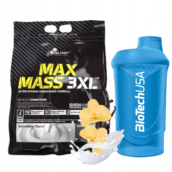 OLIMP MAX MASS 3XL 6KG GAINER MASA BIAŁKO AMINO