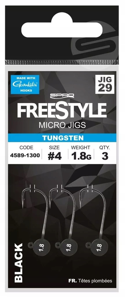 Spro Tungsten Micro JIG29 BLACK 3.5G nr 4