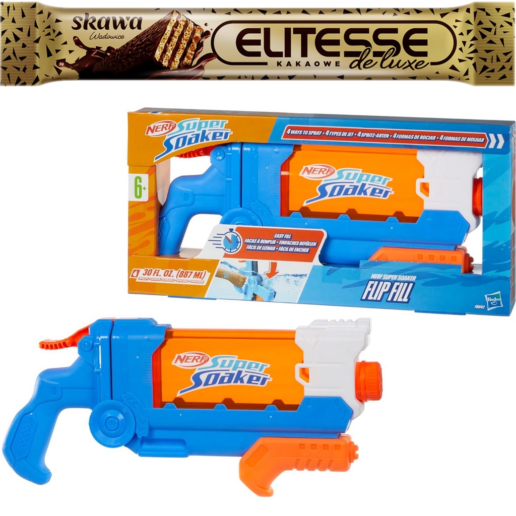 NERF Wyrzutnia wodna Nerf Super Soaker Flip Fil PISTOLET NA WODĘ 887ml