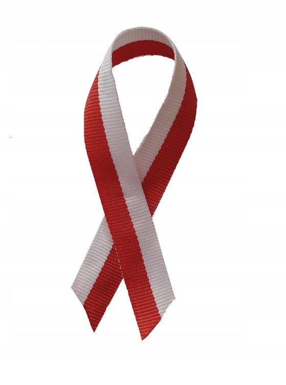 Kotylion narodowy, kokarda, przypinka, 10 sztuk