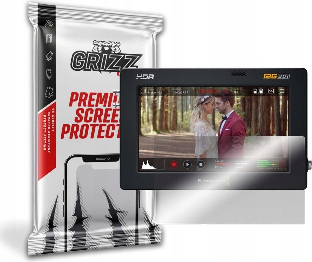 Szkło hybrydowe GrizzGlass HybridGlass BlackMagic Video Assist 5" V1
