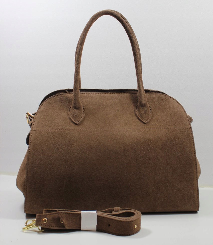 SKÓRA Naturalna _ GENUINE BRĄZOWA zamszowa Made in Italy