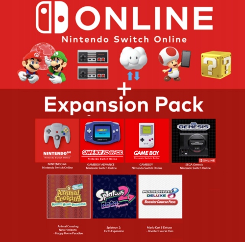 Nintendo Switch Online + Expansion Pack 12miesięcy