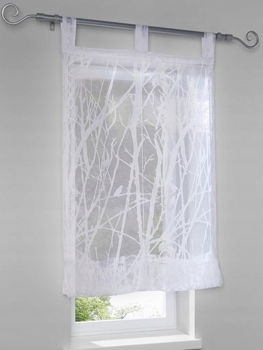 HEINE HOME TRANSPARENTNA ROLETA NA HACZYKI WZÓR WYPALANY LASEROWO 100