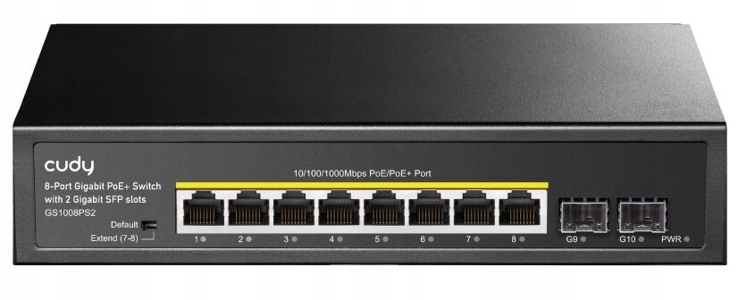 Switch 8 portów Cudy GS1008PS2 8xPoE Gigabit 2xSFP