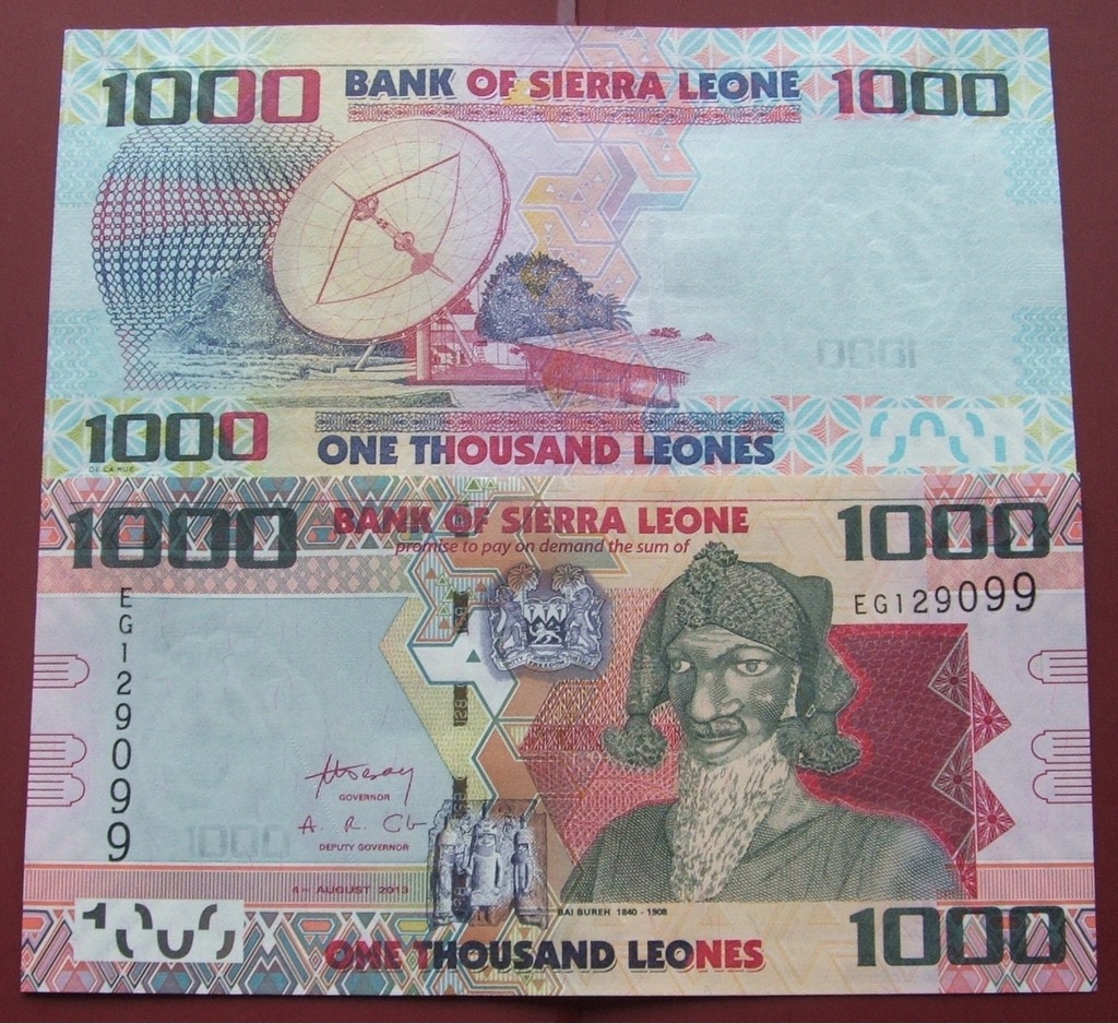 BANKNOT SIERRA LEONE 1000 LEONES !!! UNC !! AFRYKA