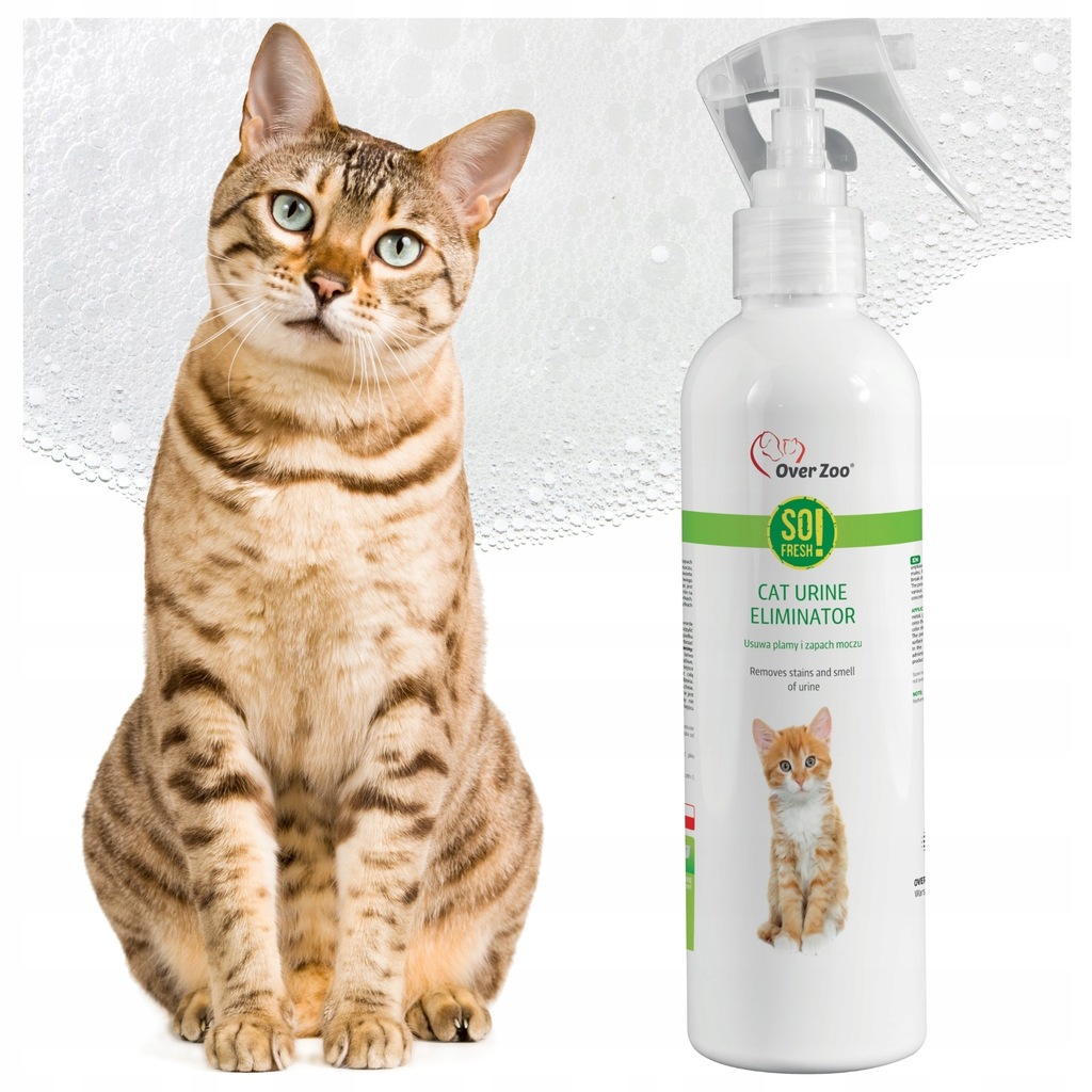 Neutralizator Zapachu Moczu Plam Kotów Cat Urine Eliminator 250ml Over Zoo