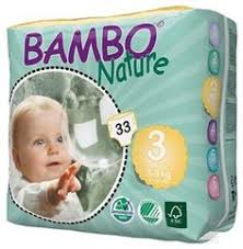 PIELUSZKI EKO BAMBO NATURE 3 Midi 5-9 kg 33 sztukI