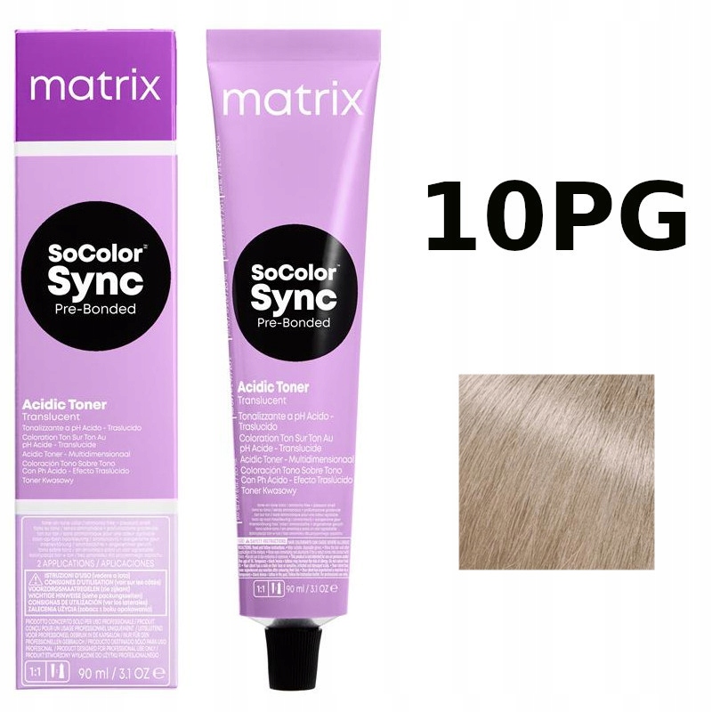 Matrix Socolor Sync Pre-bonded toner kwasowy 10PG