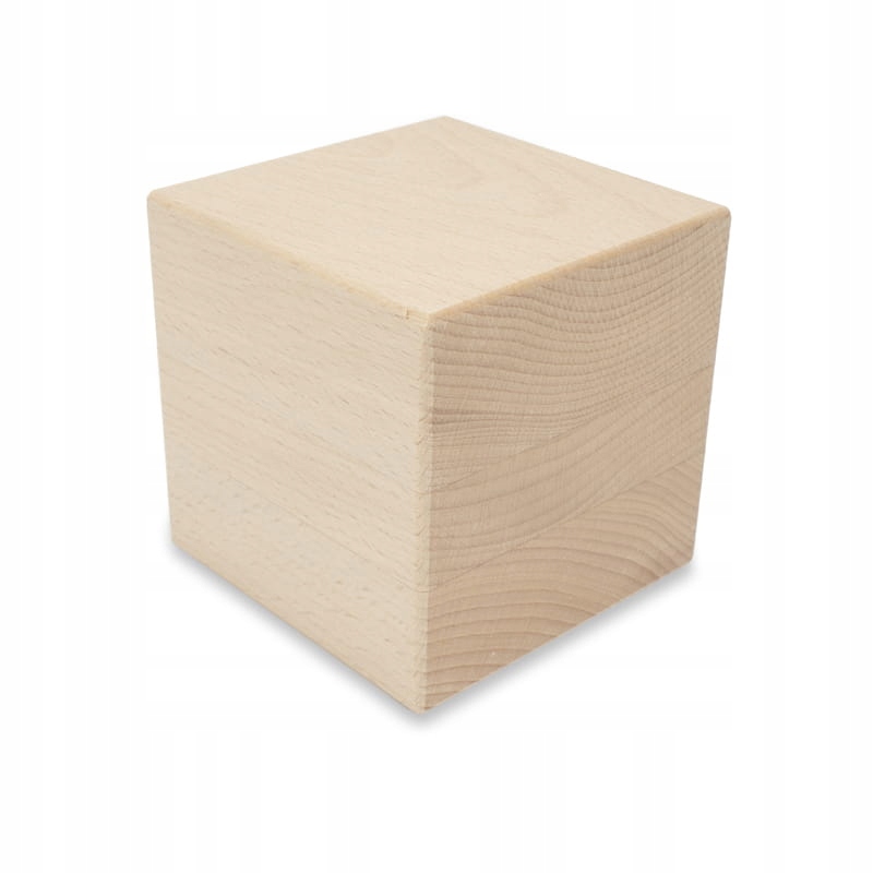 Deku-Klocek drewniany frezowany 10x10x10 cm R5 buk