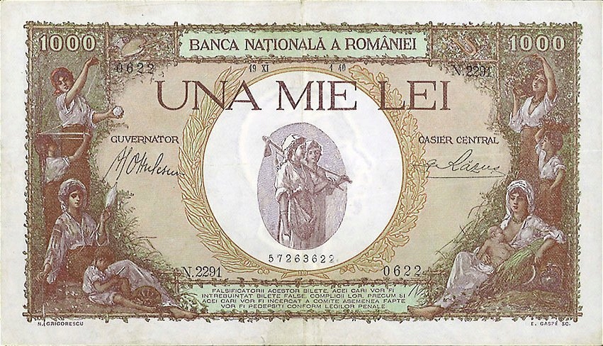 RUMUNIA 1000 lei 1940 rok RU18