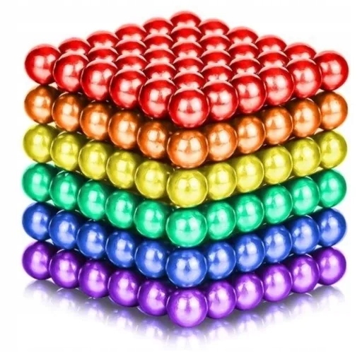 Kolorowe Kulki Magnetyczne 3mm 216 el +BOX NEOCUBE