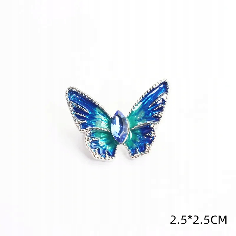 Luxurious Colorful Inlaid Zircon Hollow Butterfly Brooch Insect Rhinestone