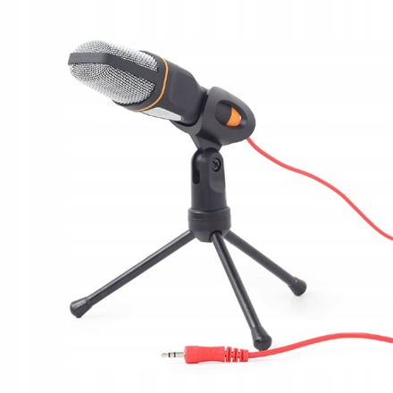 Mikrofon biurkowy Gembird MIC-D-03 z statywem 3,5 mm, kolor czarny