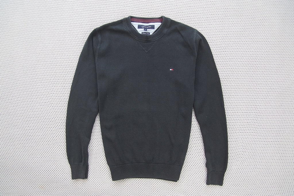 TOMMY HILFIGER * KLASYCZNY MĘSKI SWETER * R. S/M