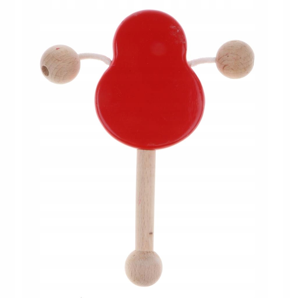 Wooden Baby Rattle Drum Educational Grasping