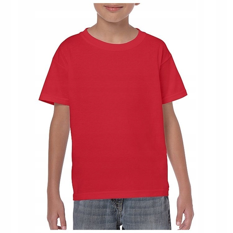 Koszulka dziecięca Gildan Heavy Cotton Youth czerw