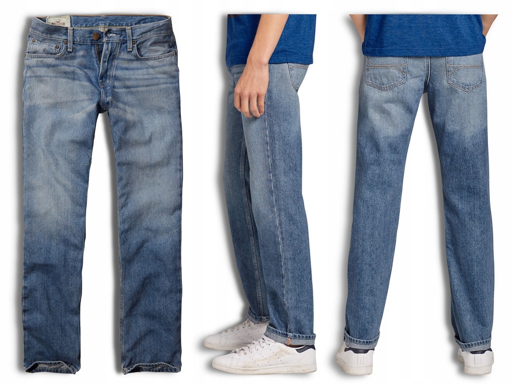 Jeansy Męskie Slim Straight HOLLISTER W31 L30