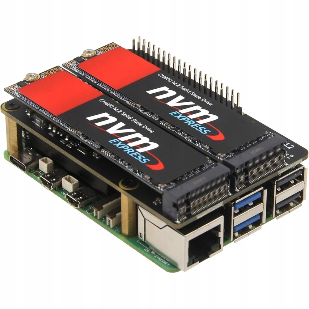 Geekworm X1004 – Podwójna Tarcza M.2 NVMe SSD PCIe do Raspberry Pi 5