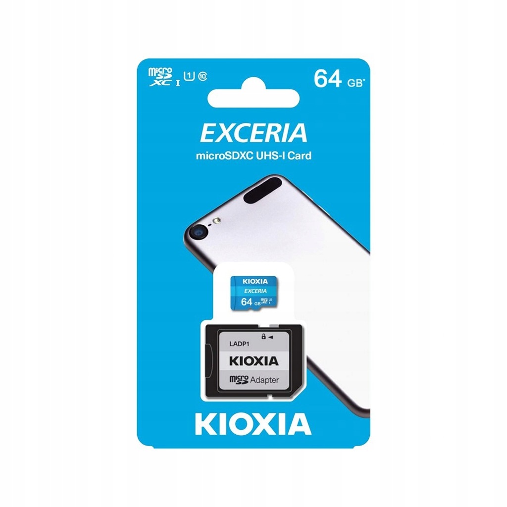 Karta pamięci microSD 64 GB UHS-I U1 Kioxia z adap