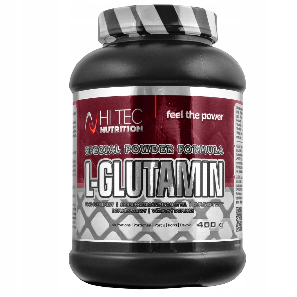 HI TEC L-GLUTAMIN 400g GLUTAMINA REGENERACJA TANIO