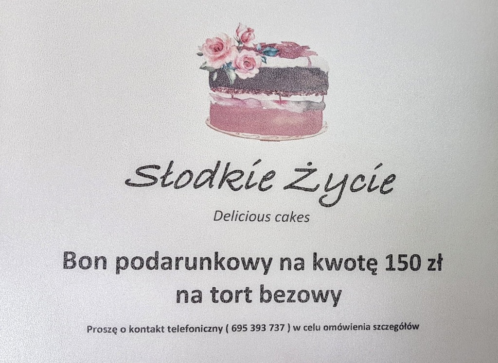 Bon podarunkowy SŁODKIE ŻYCIE