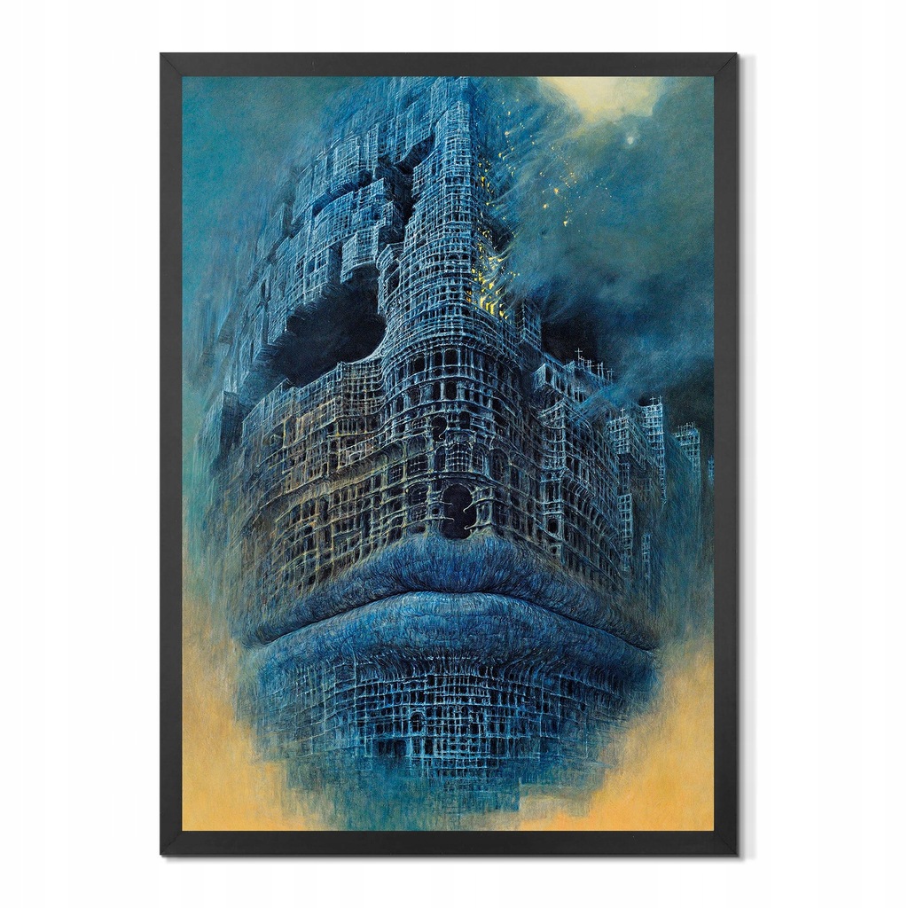 Zdzisław Beksiński, plakat AA80, rama, kadr, 70 × 50 cm
