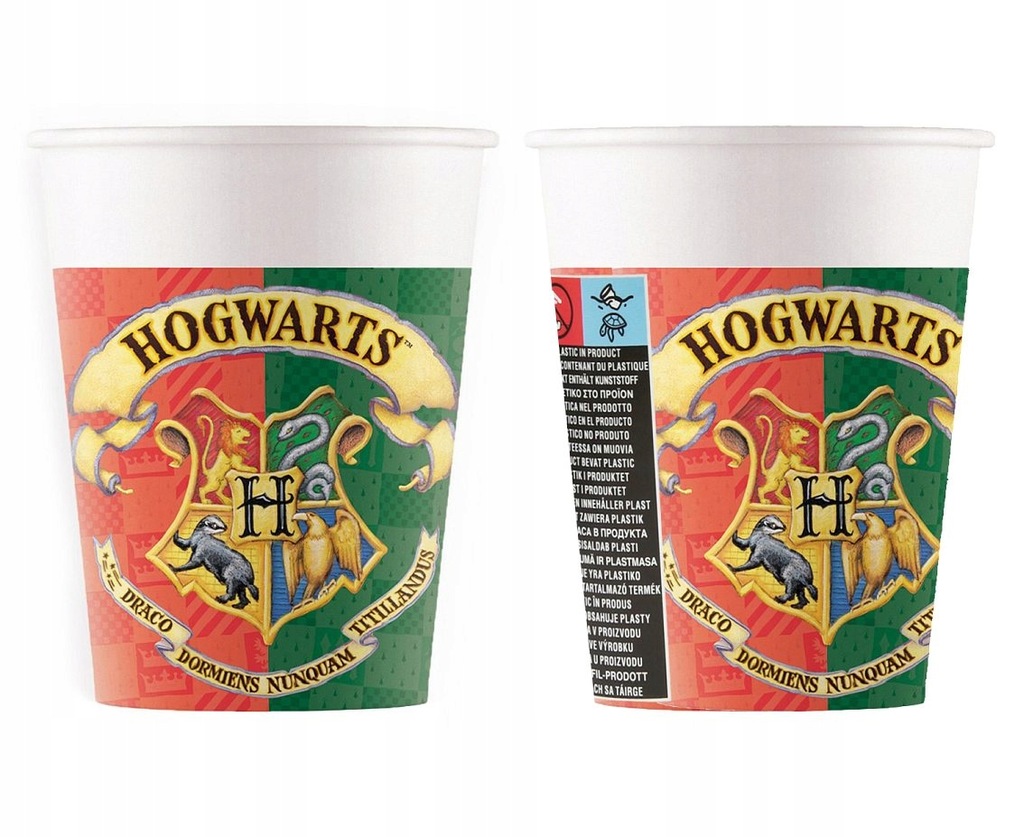 Kubeczki papierowe (WM) Harry Potter, 200 ml, 8 sz
