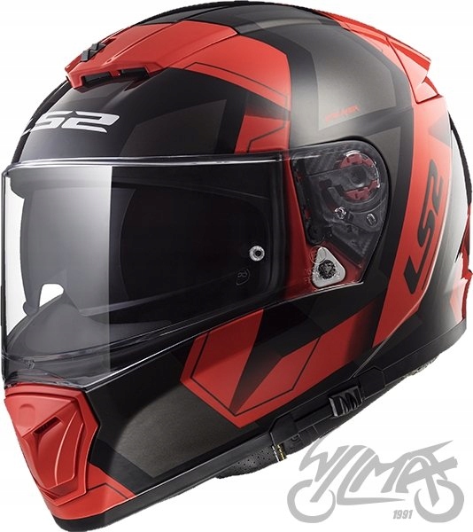 KASK LS2 FF390 BREAKER PHYSICS BLACK RED 3XL