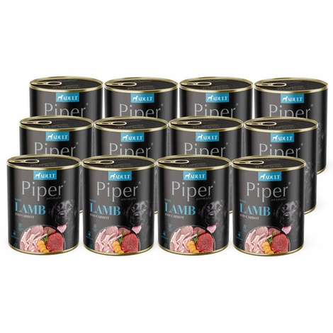 Karma dla PSA PIPER JAGNIĘCINA z Marchewk 12x800g