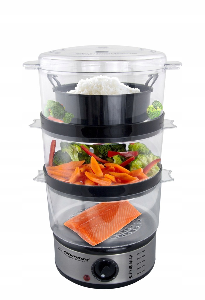 PAROWAR - GOTOWANIE NA PARZE TIMER 3 poziomy MISKA