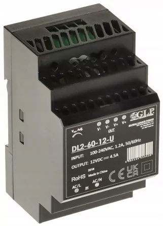 ZASILACZ GLP 60W 4.5A 12V IP20 DL2-60-12-U