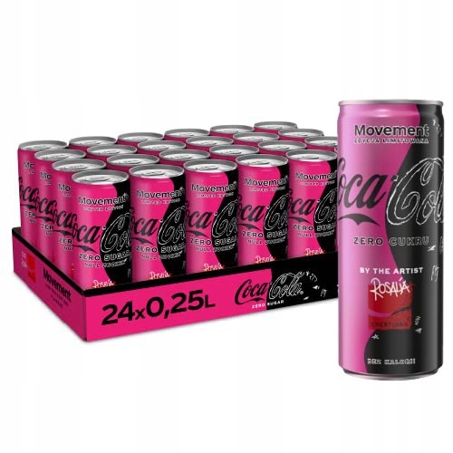 24 x 250ml Coca-Cola MOVEMENT ZERO BY ROSALIA