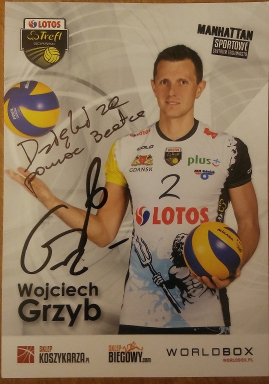 Wojciech Grzyb - zdjęcie z autografem