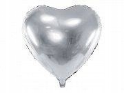 Balon foliowy Serce XXL, 61cm, srebrne
