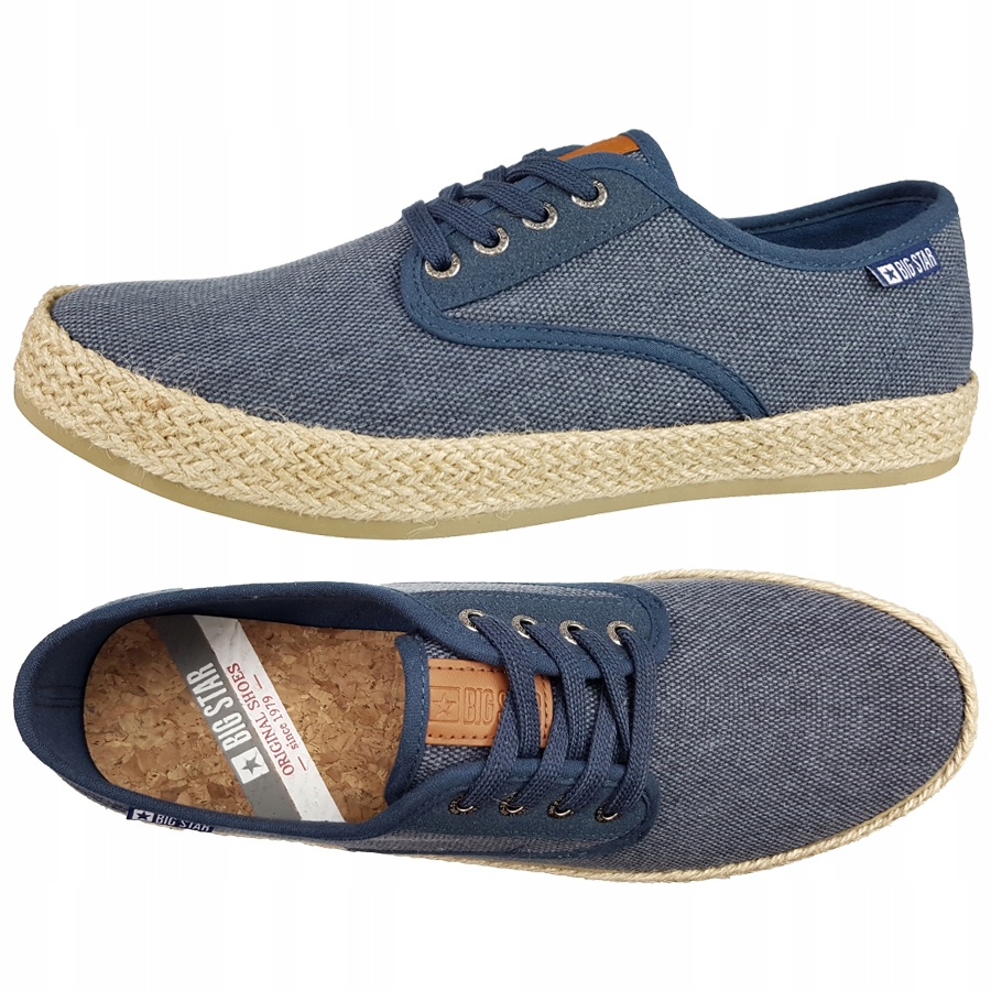 Trampki męskie Big Star espadryle DD174174 navy 40