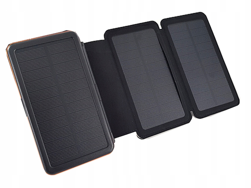 Solarny Power Bank 3 panele słoneczne USB typ C