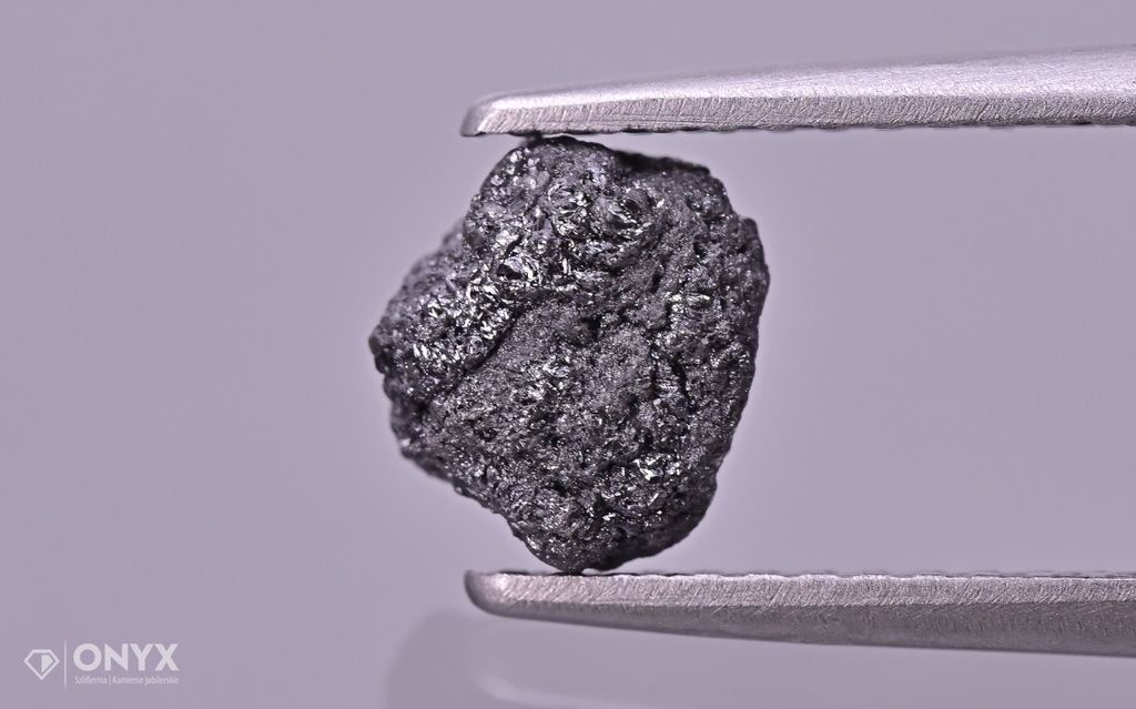 Diament czarna bryłka 6,5x5,5 mm