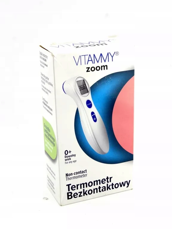 TERMOMETR BEZDOTYKOWY VITAMMY ZOOM DET-306 ZESTAW SUPER