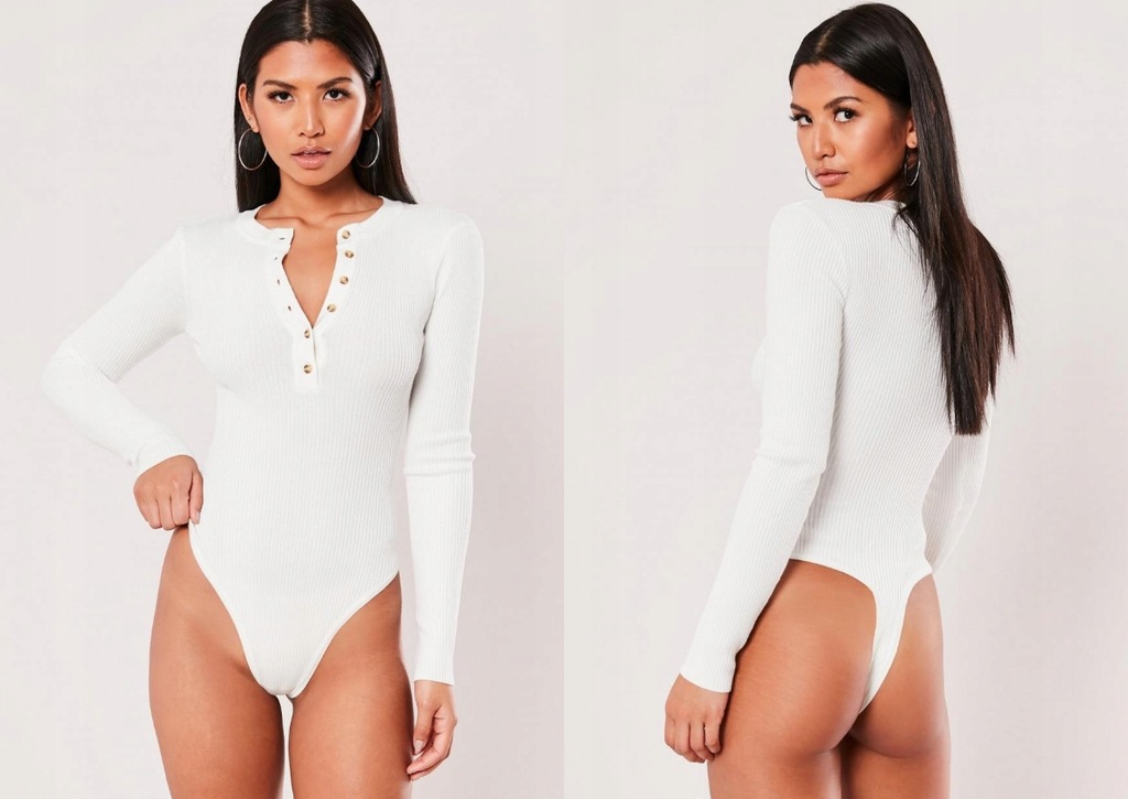 MISSGUIDED PETITE PRĄŻKOWANE BODY XS