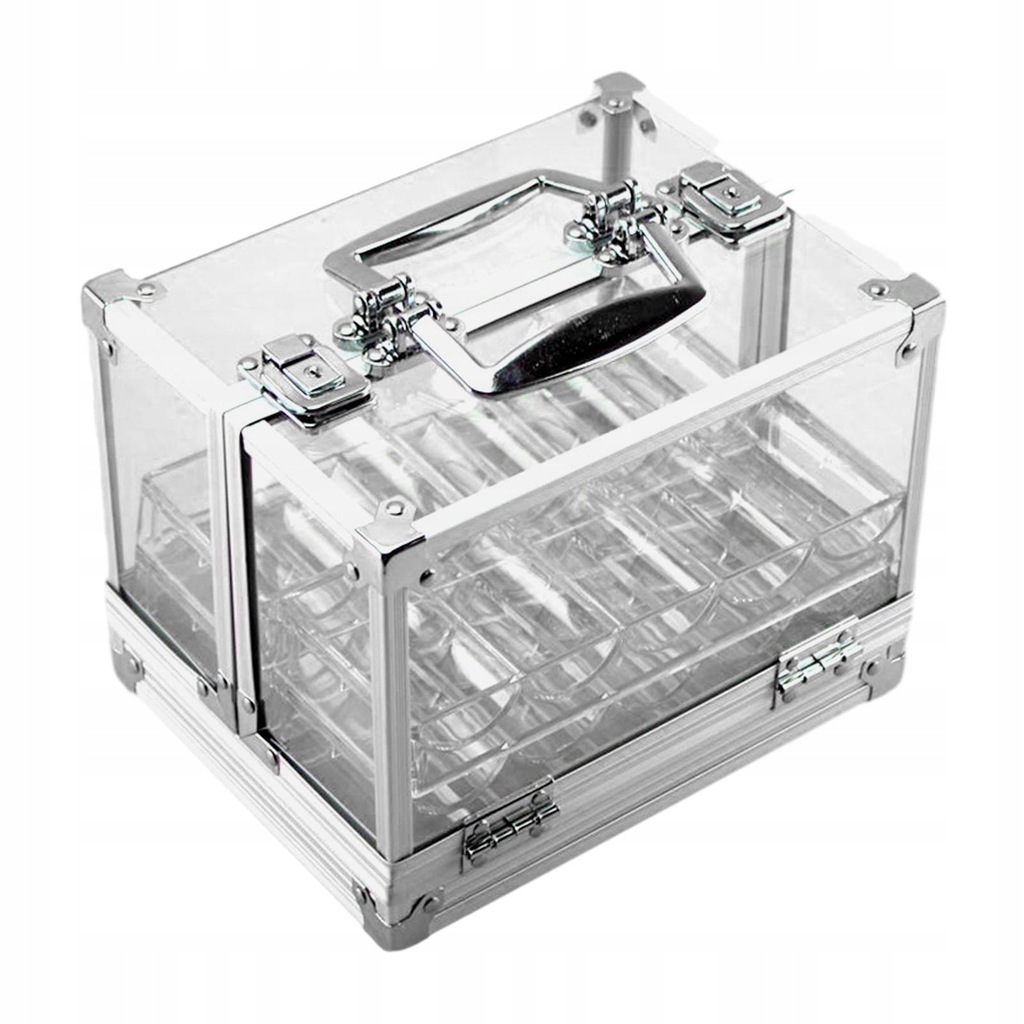 Acrylic Chips Case Hold 600Chips Shockproof Chip Carrier for Drinking Props